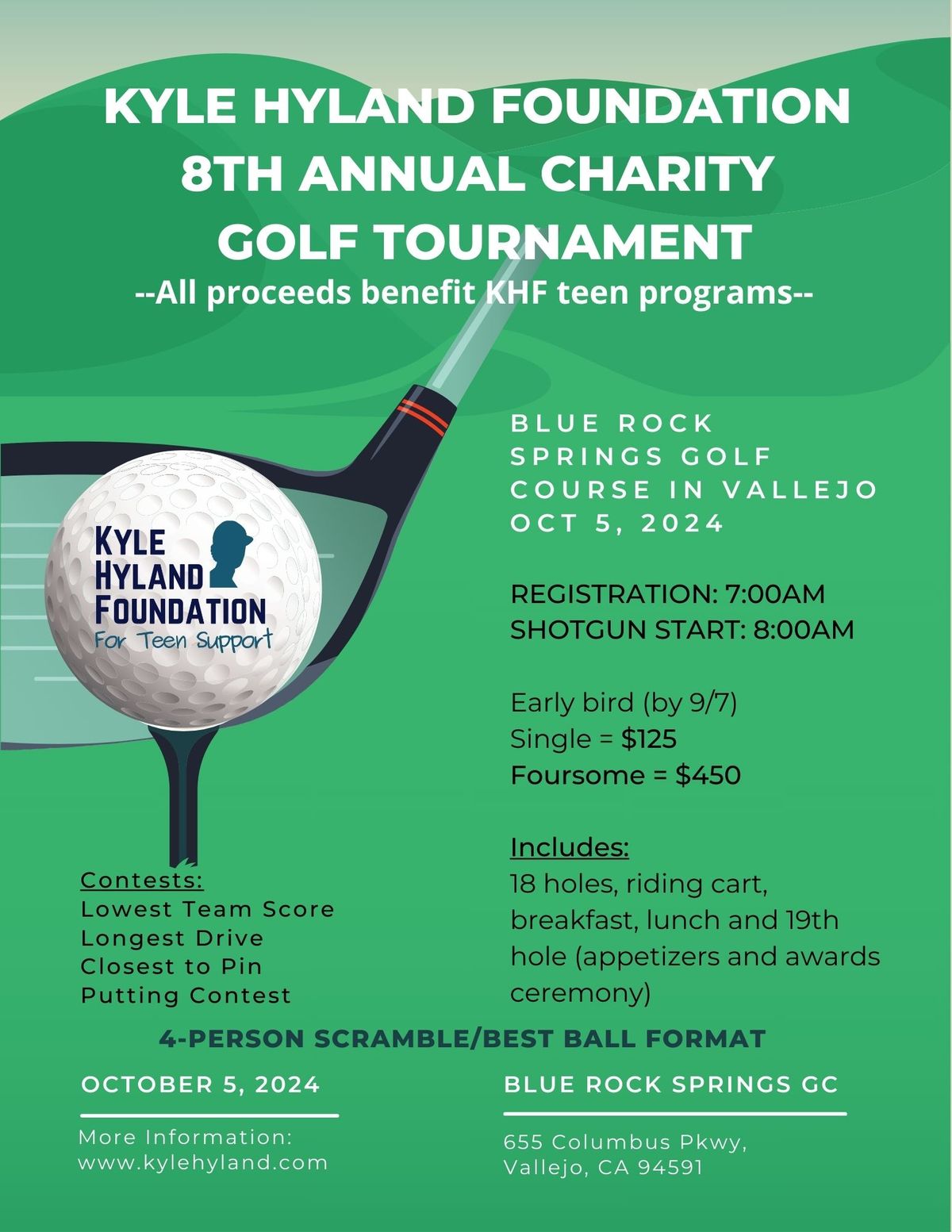 Kyle Hyland Foundation 8th Annual Charity Golf Tournament