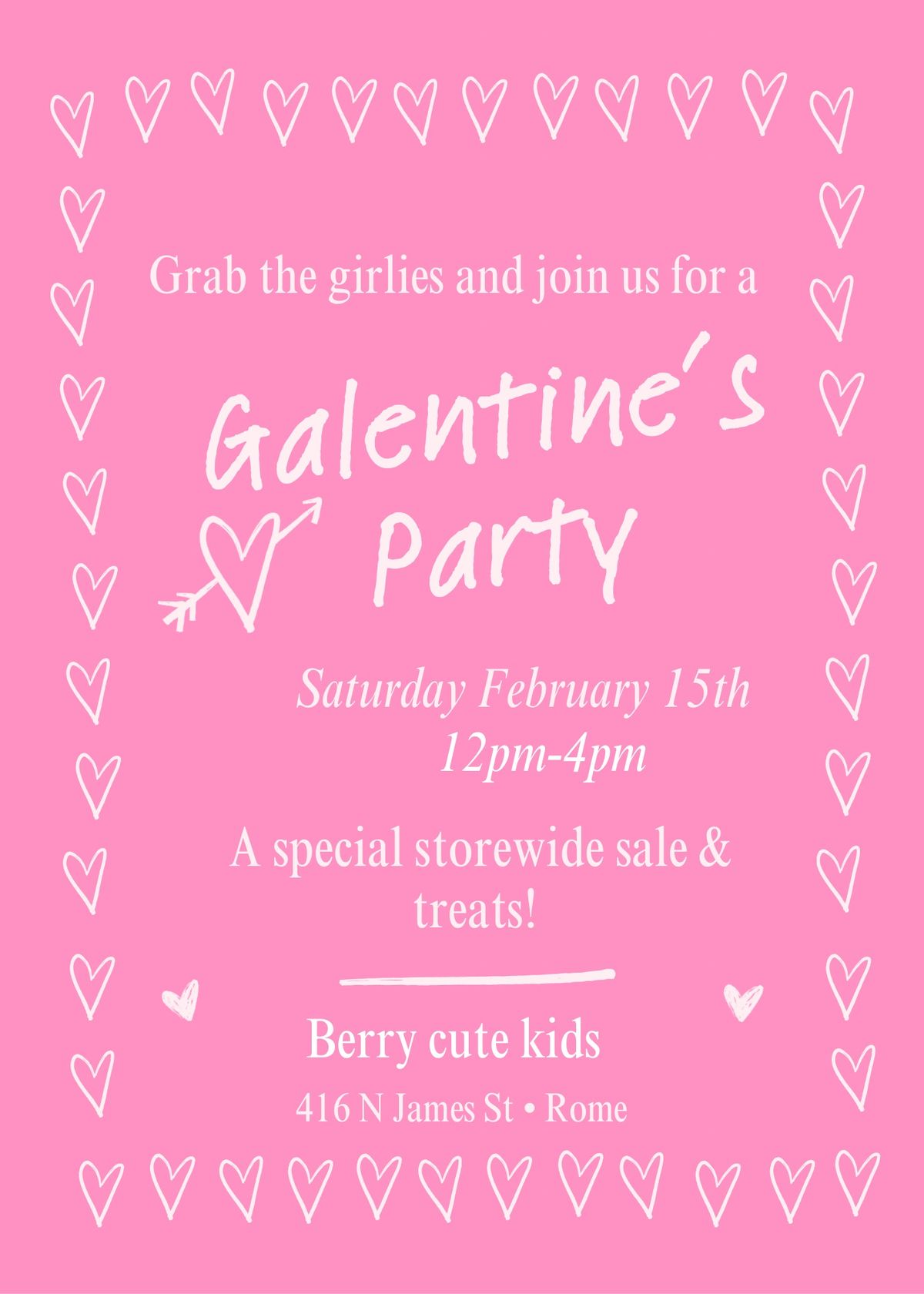 Galentines at Berry Cute Kids!