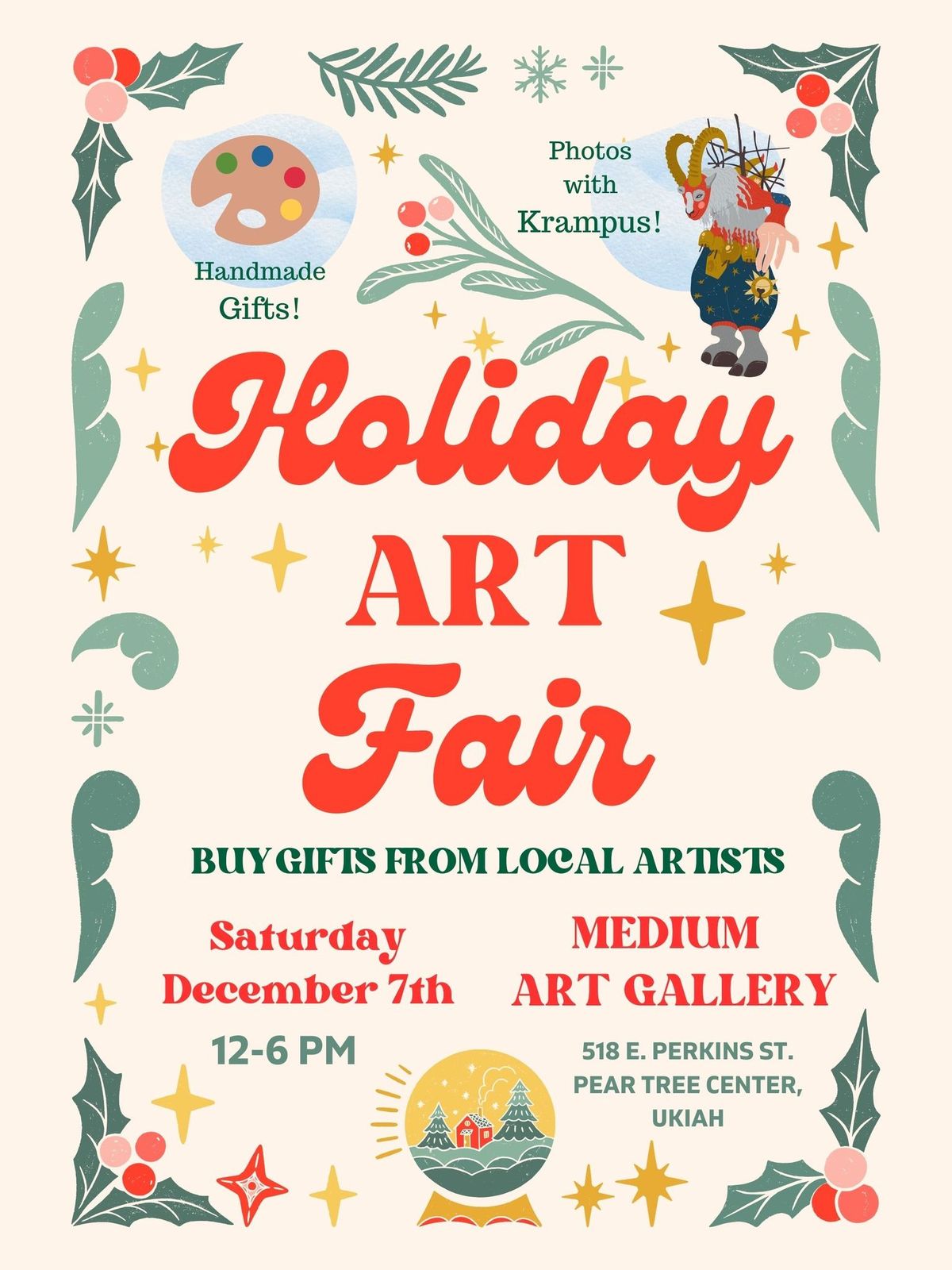 Holiday Art Fair at Medium Art Gallery in Ukiah!