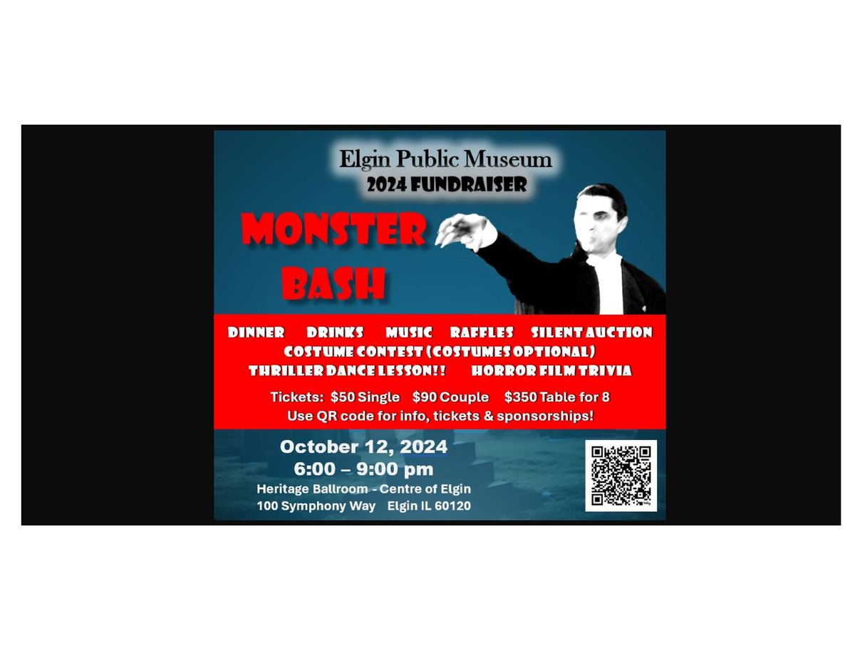 MONSTER BASH!: Elgin Public Museum 2024 Fundraiser!