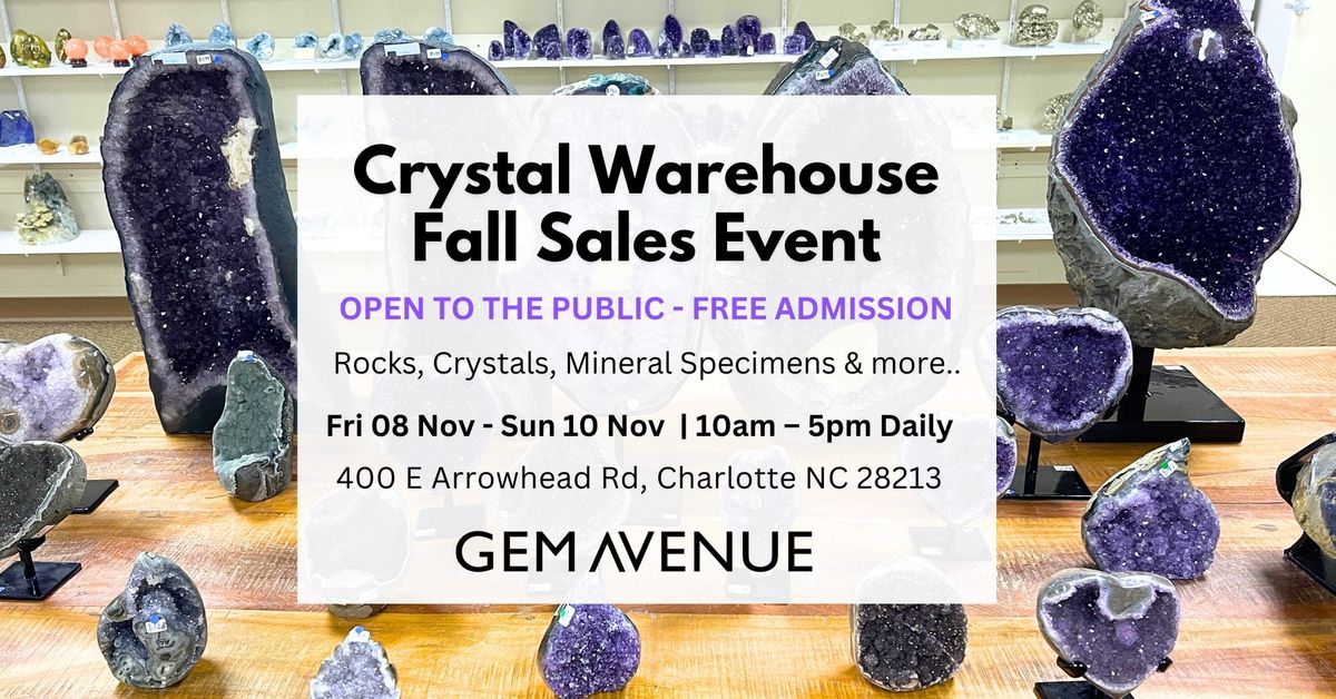 Charlotte Crystal Warehouse 3 Day Fall Sales Event