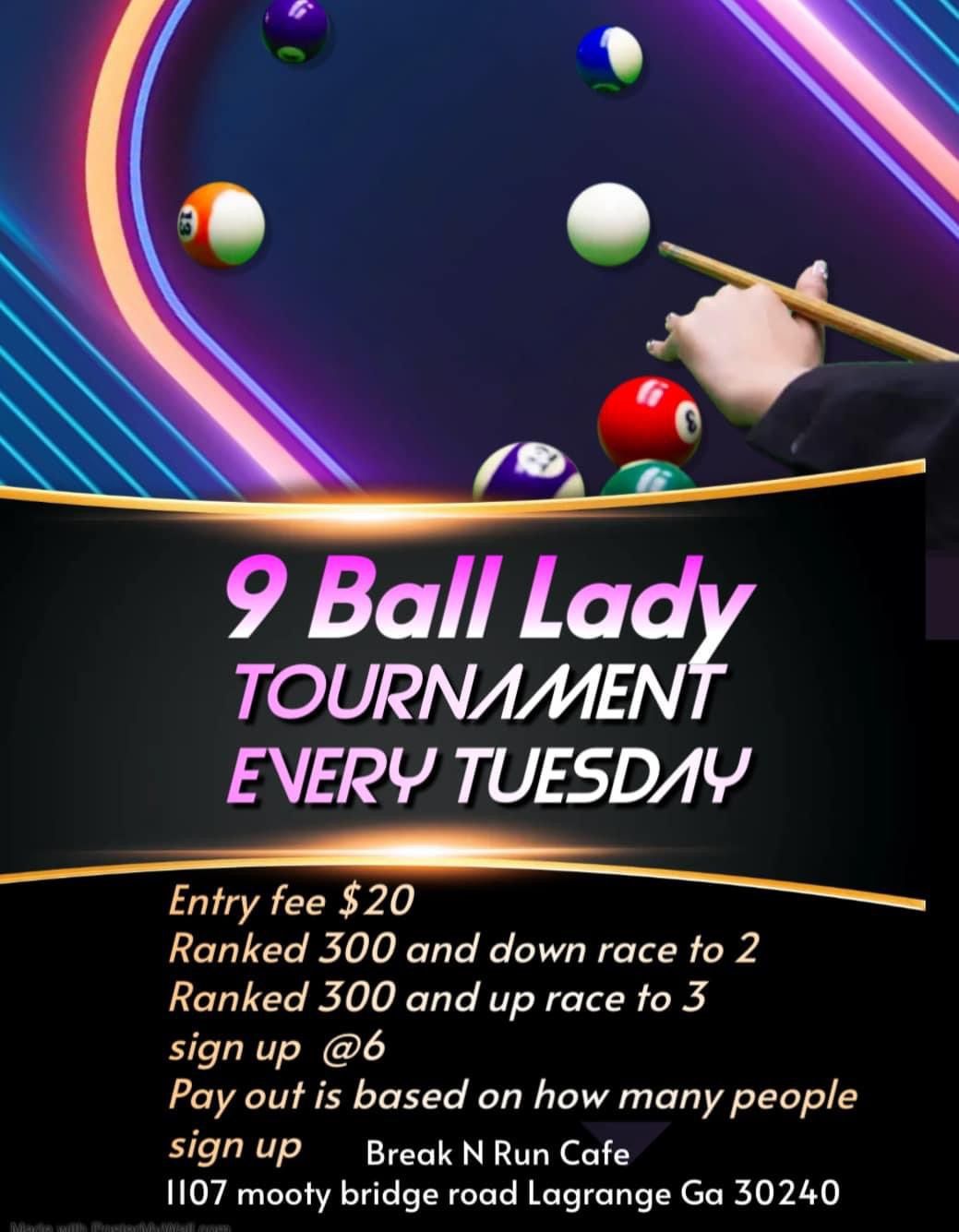 Ladies 9 Ball Tournament