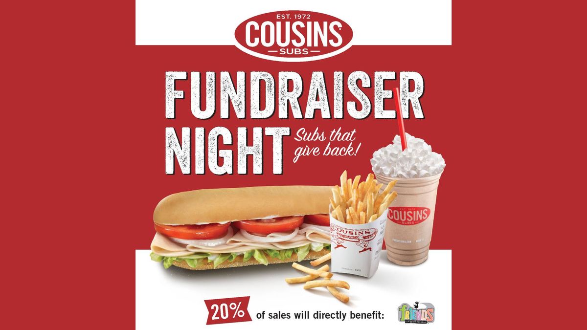 Friends of the Library - Fundraiser Night at Cousins Subs