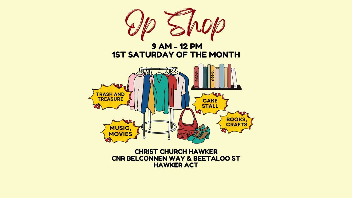 Op shop at Christ Church Hawker