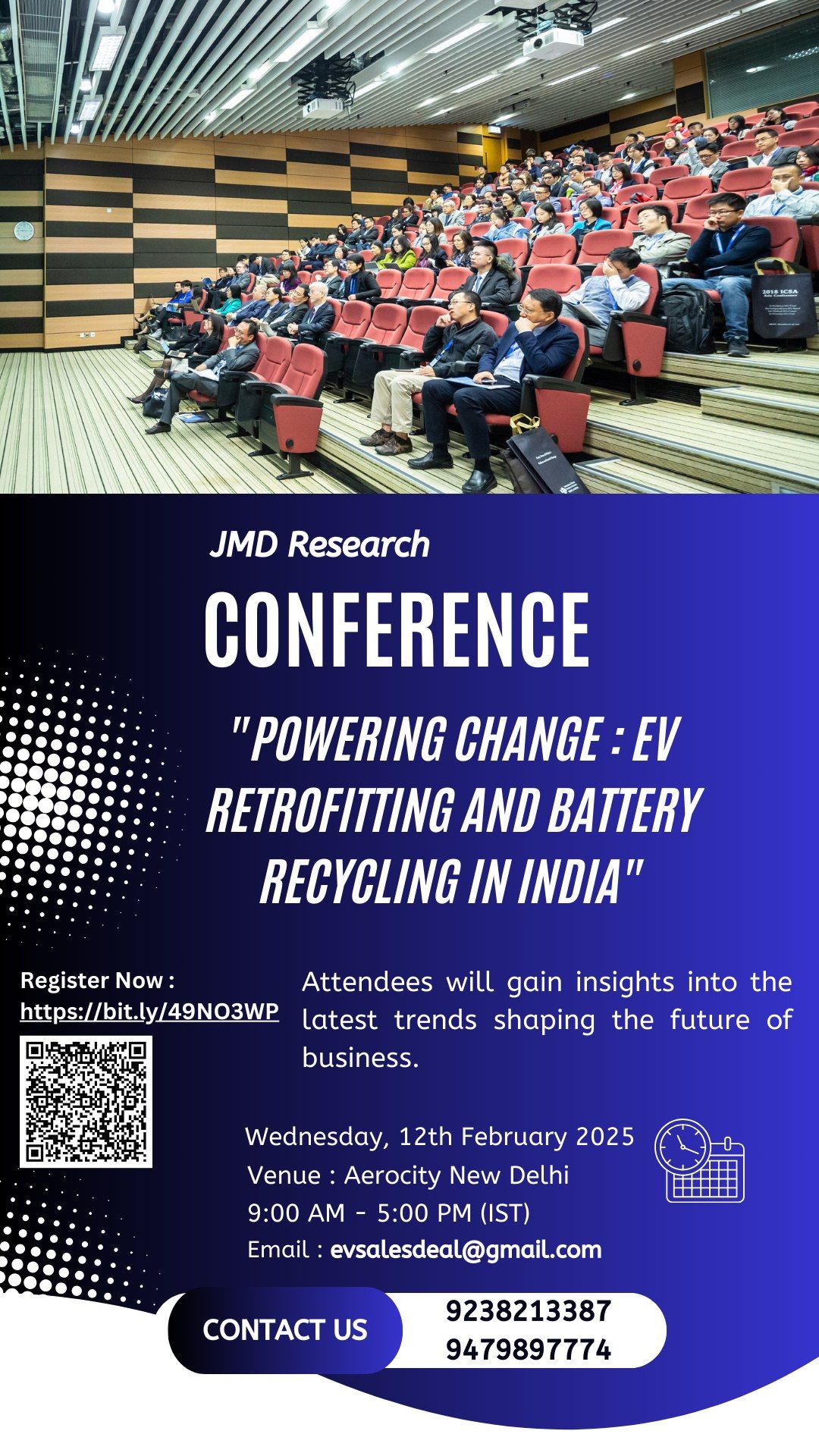 JMD Research Conference on \u201cPowering Change : EV Retrofitting and Battery Recycling in India\u201d