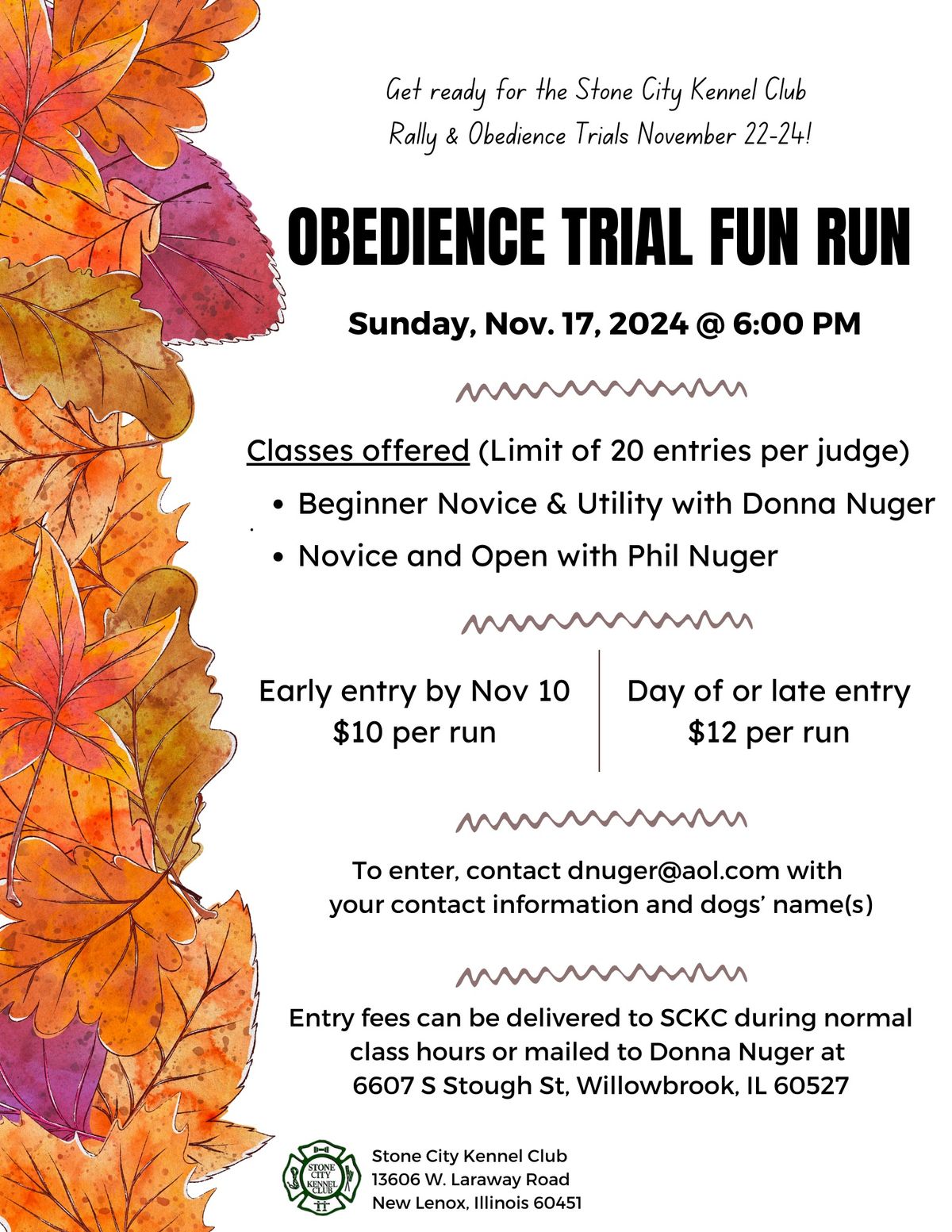 Obedience Fun Run!