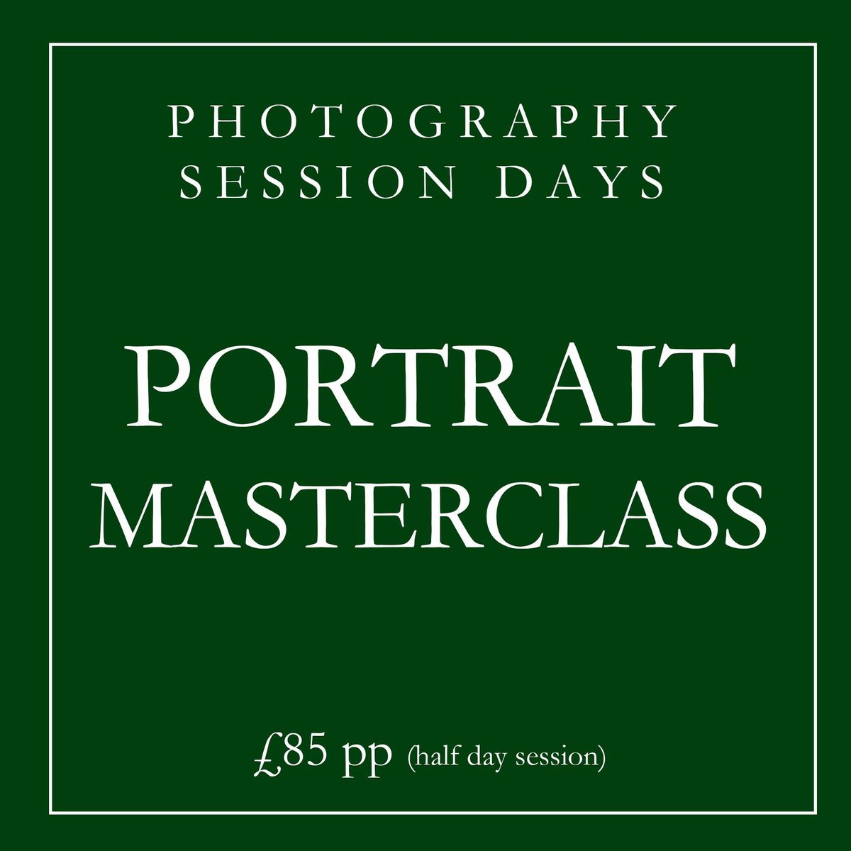 Session Day's Portrait Masterclass 