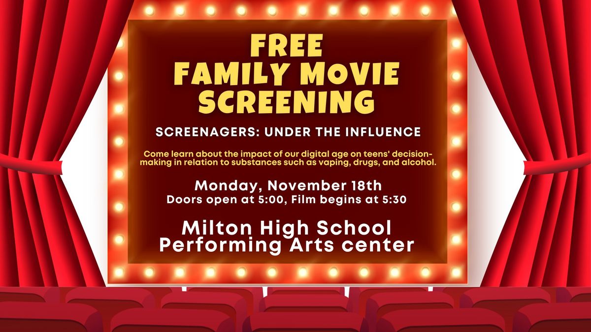 Screenagers: Under the Influence - Free Family Movie Screening