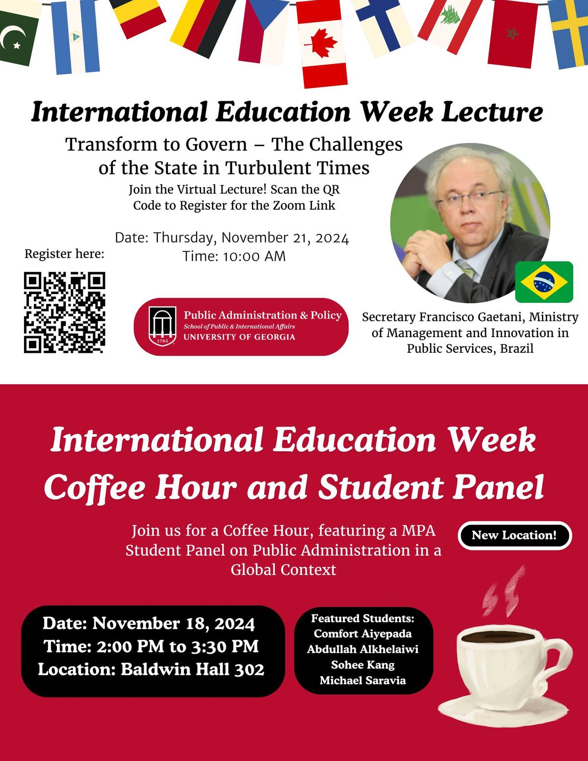 PADP International Education Week Coffee Hour & Student Panel