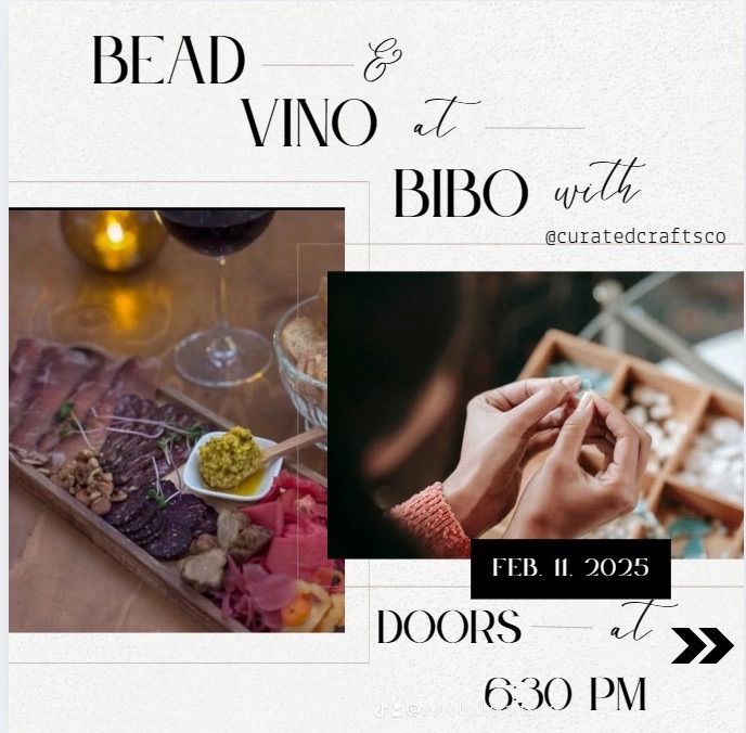 Beads & Vino: A Valentine\u2019s Mix N' Mingle Night at Bibo Strathcona!