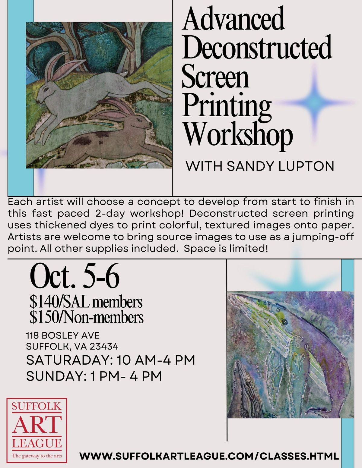 Advanced Deconstructed Screen Printing Workshop! 