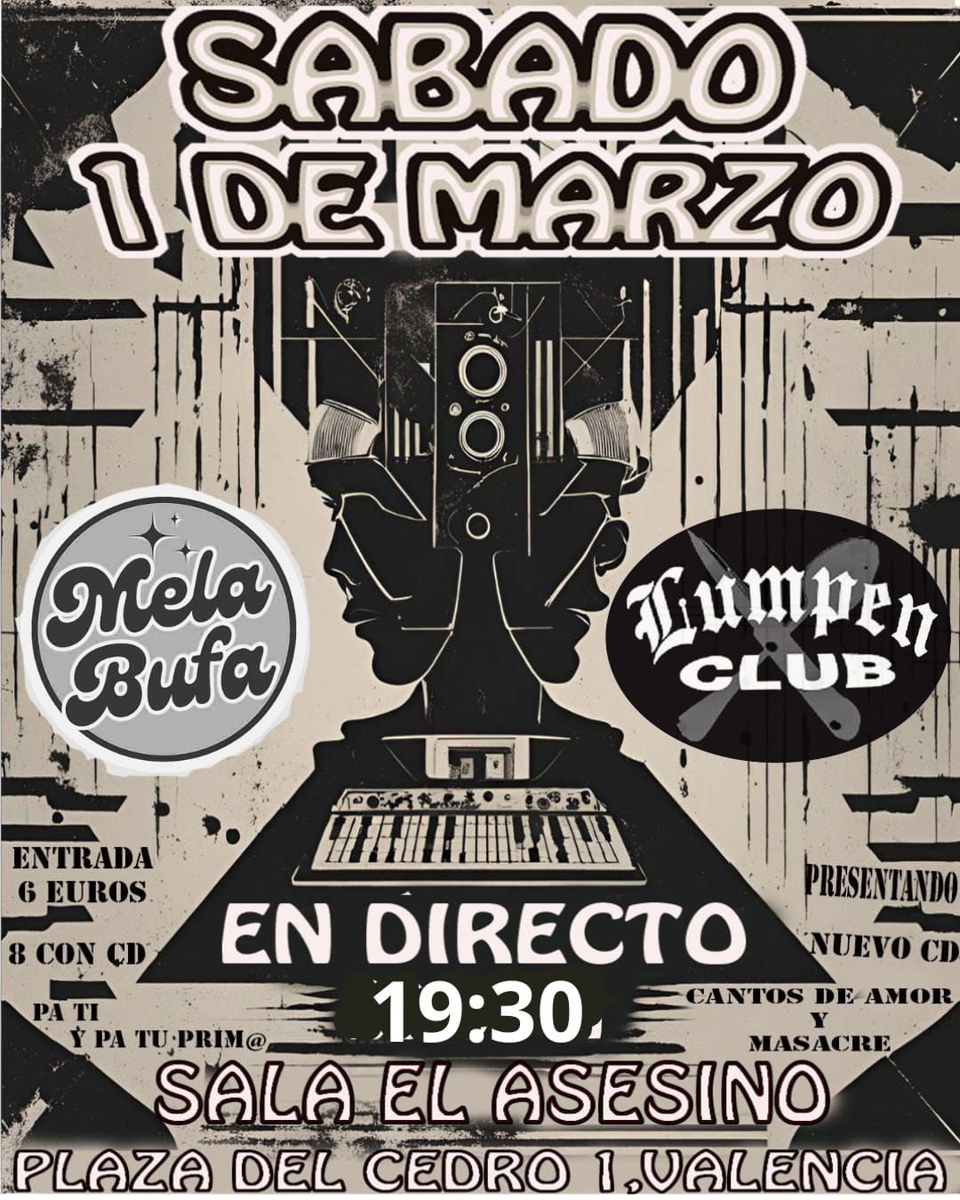 LUMPEN CLUB + MELABUFA en directo