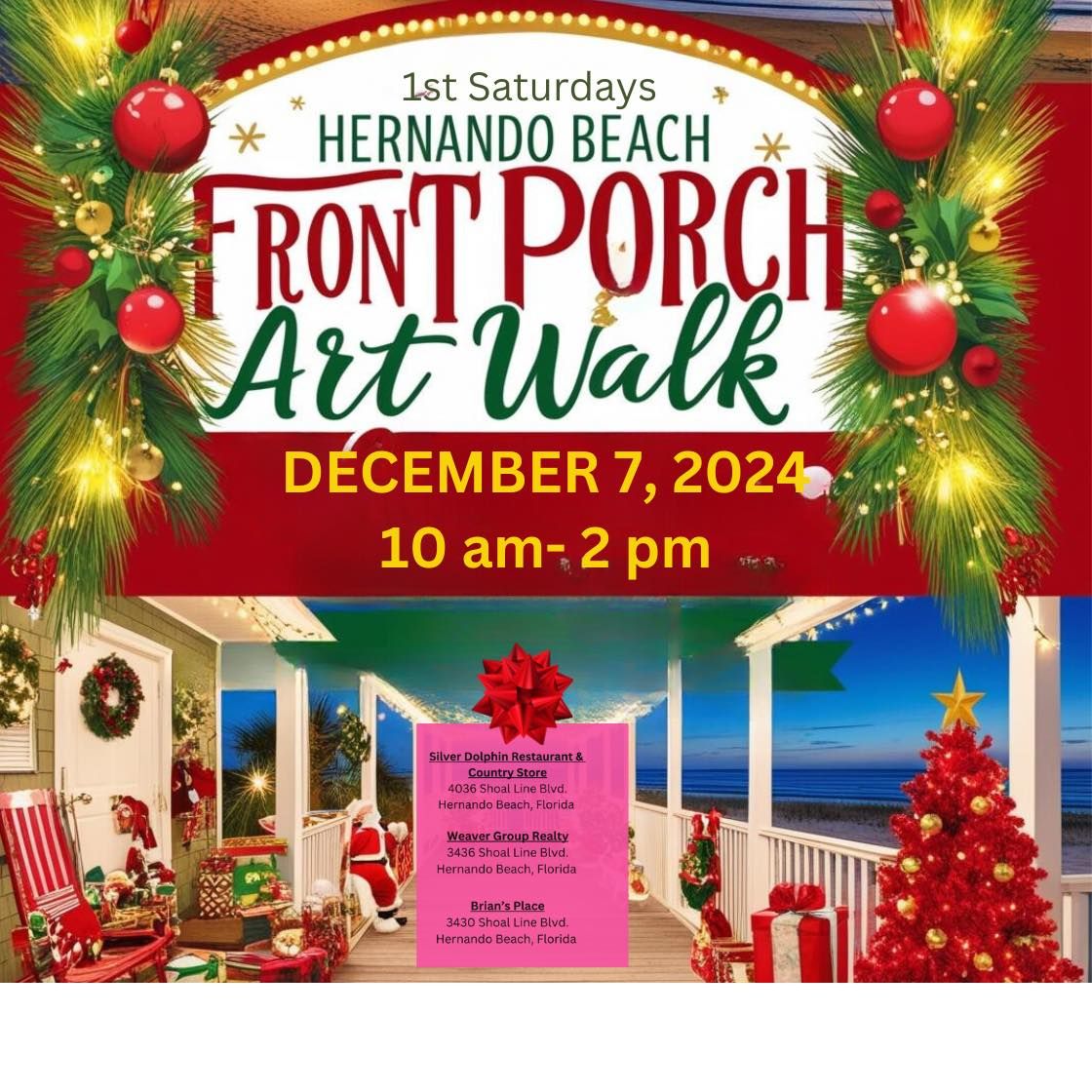 Hernando Beach Front Porch Art Walk