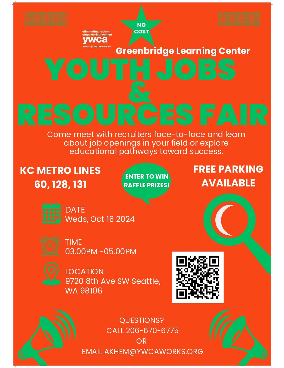 SAVE THE DATE: 3rd Annual YWCA Greenbridge Youth Jobs and Resources Fair