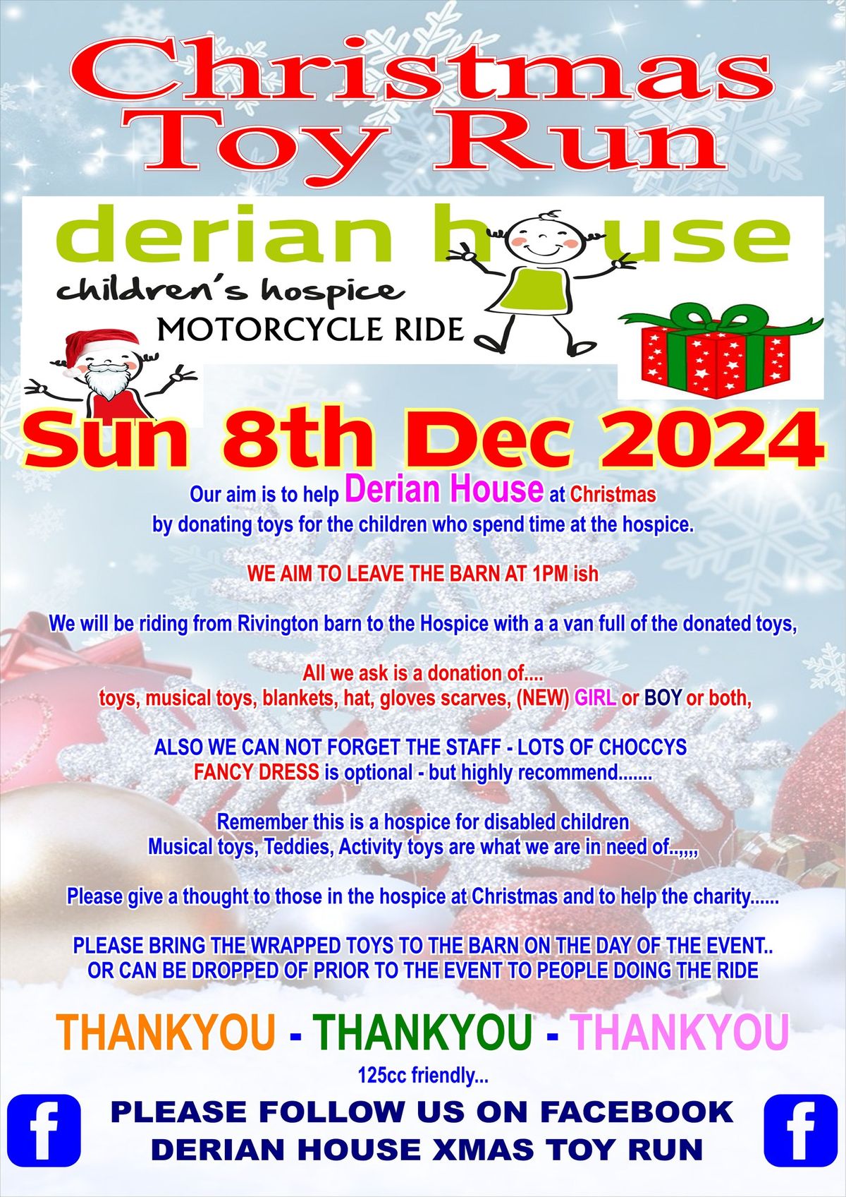 DERIAN HOUSE XMAS TOY RUN :)