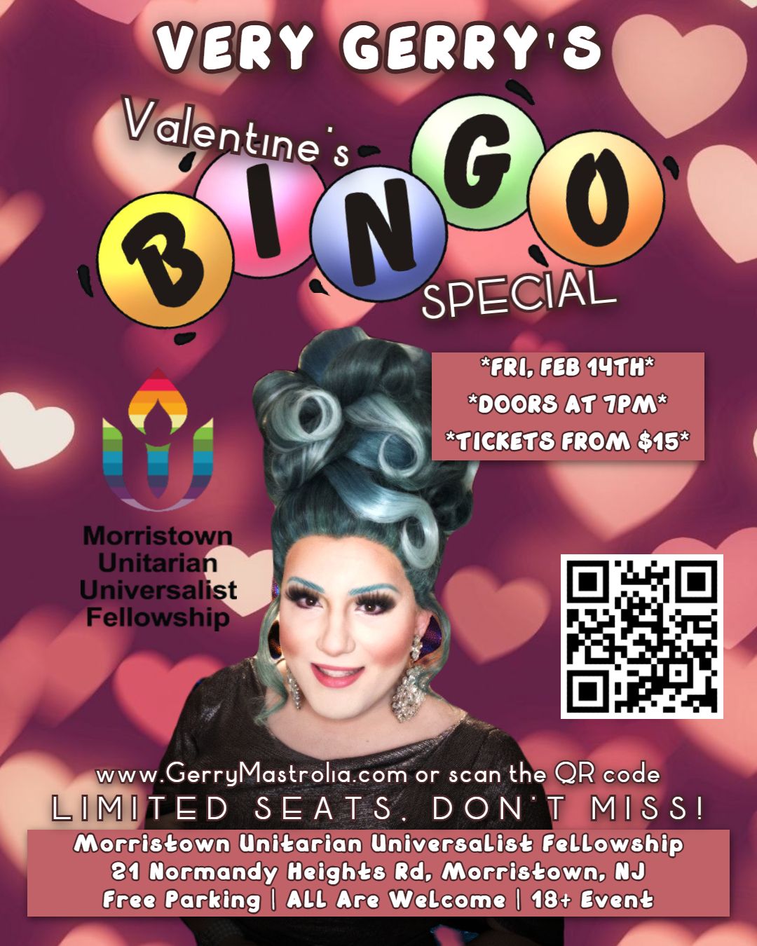 Very Gerry Valentine's Bingo: MORRISTOWN, NJ: 2\/14