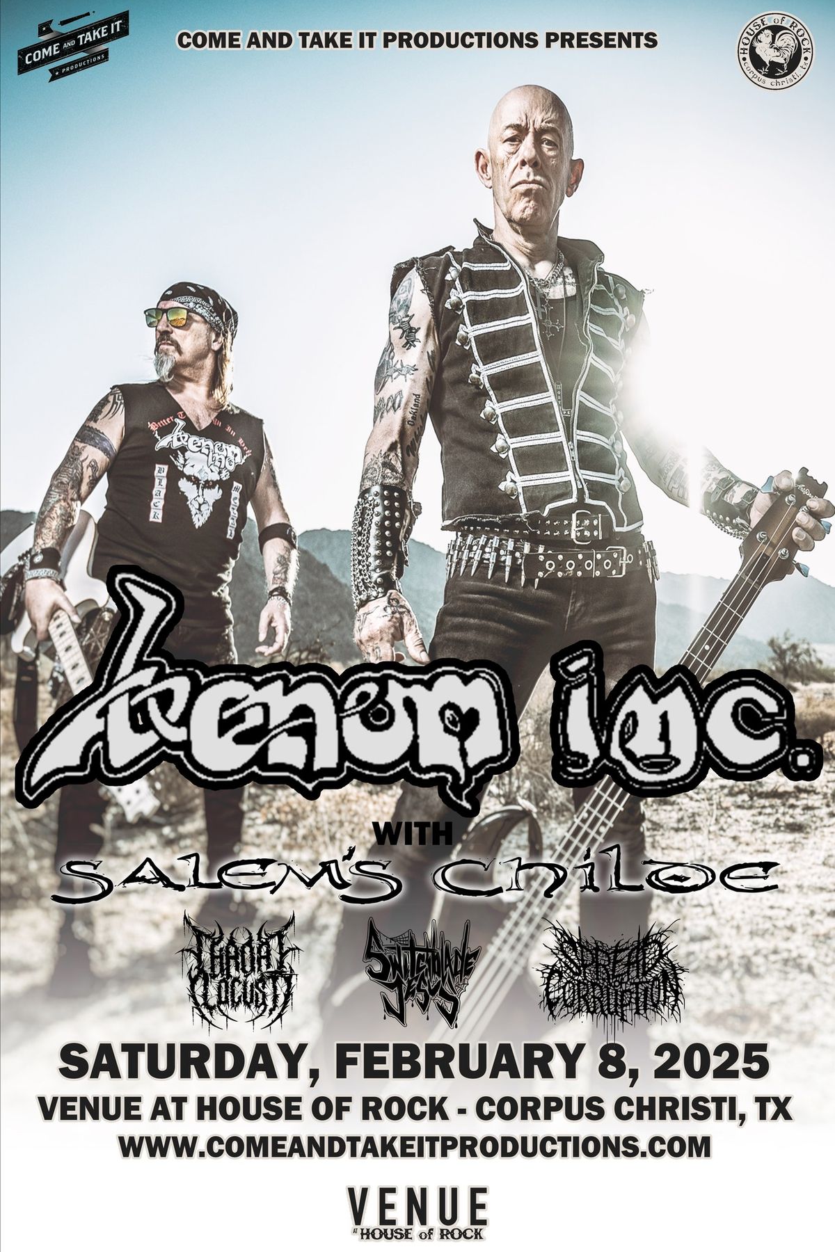 Venom Inc, Salem's Childe, Throat Locust, Switchblade Jesus and more at House of Rock!