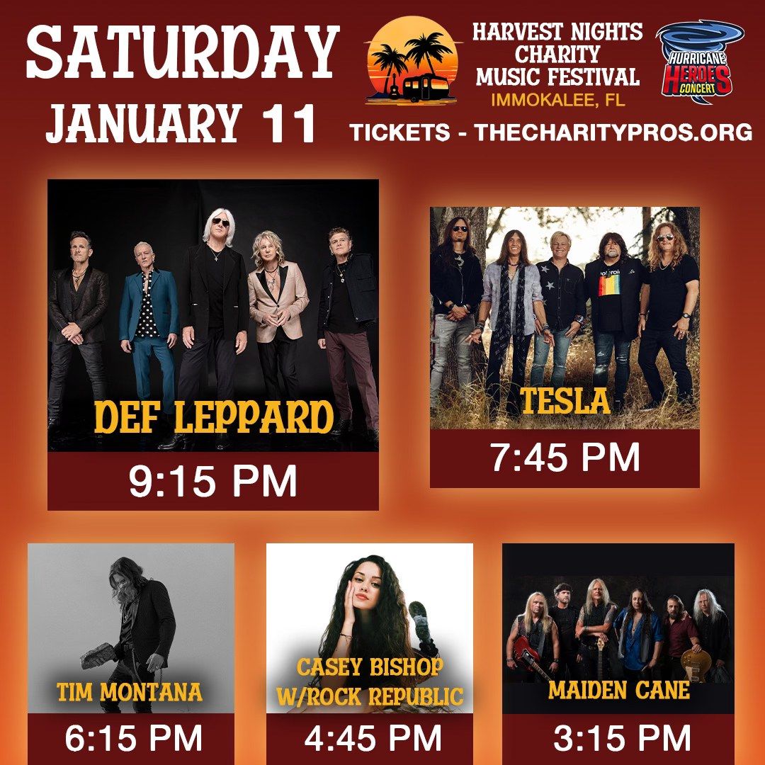 Inferno Rock Radio Presents Def Leppard and Tesla at Harvest Nights Charity Music Festival