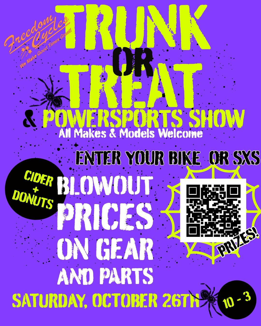 Freedom Cycles Trunk or Treat  & Powersports show