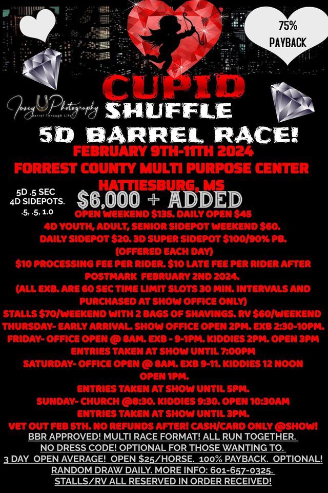 Cupid Shuffle $6,000+ Added Barrel Race BBR Approved 