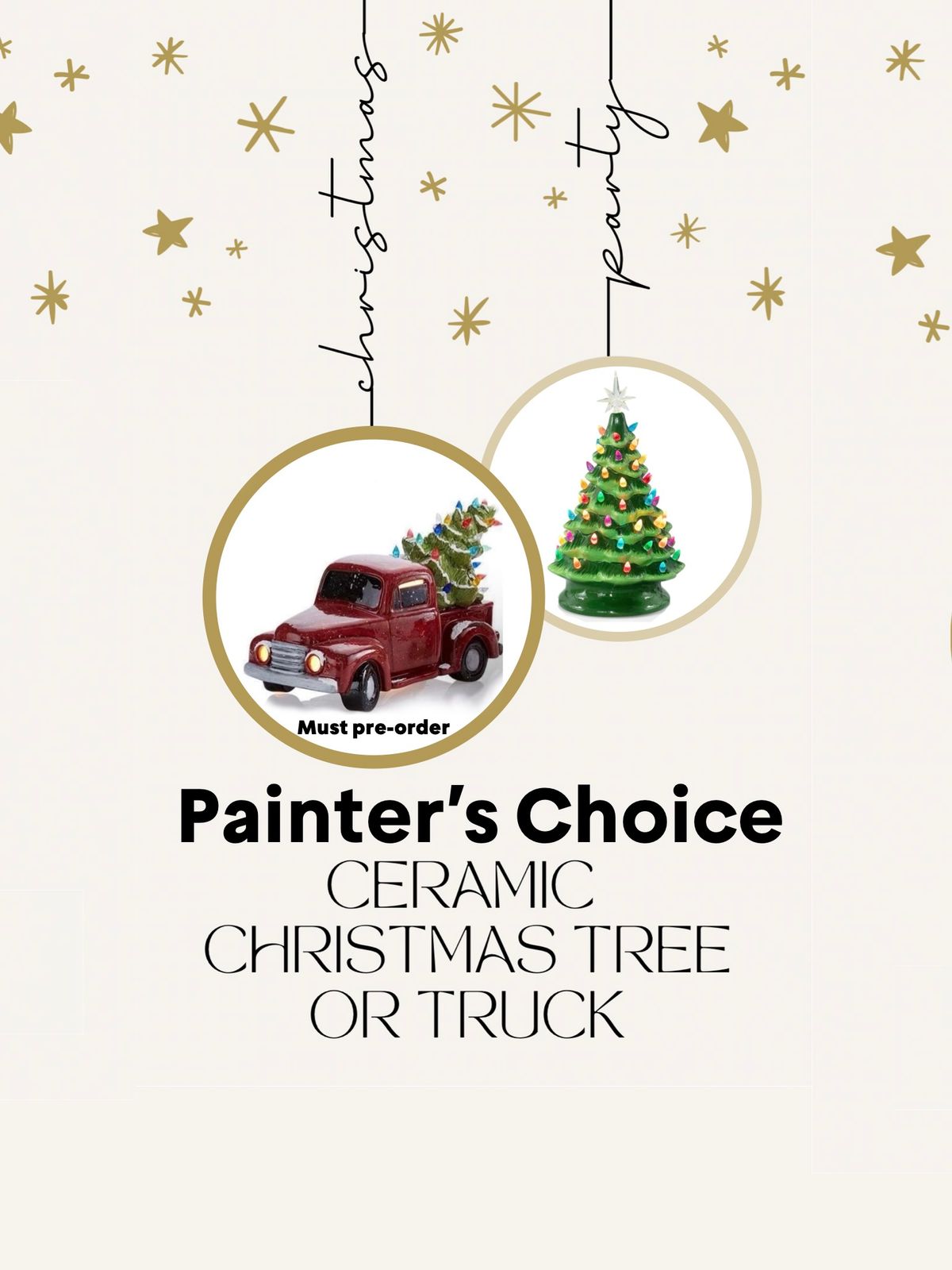 Painter\u2019s Choice Ceramic Christmas Tree or Truck