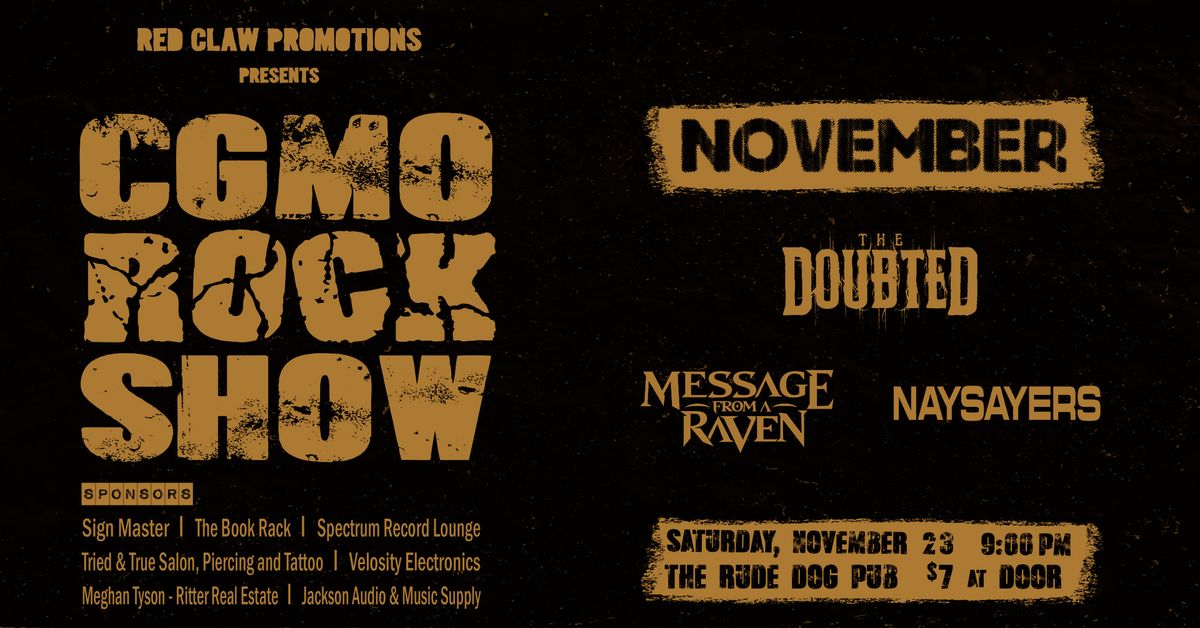 CGMO Rock Show - November