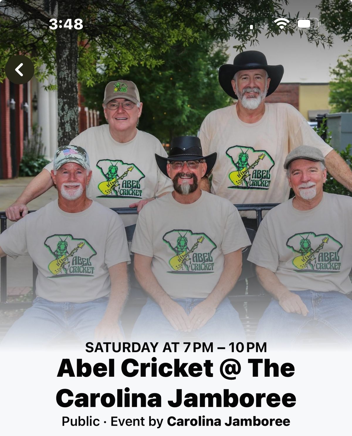 Abel Cricket at the Carolina Jamboree