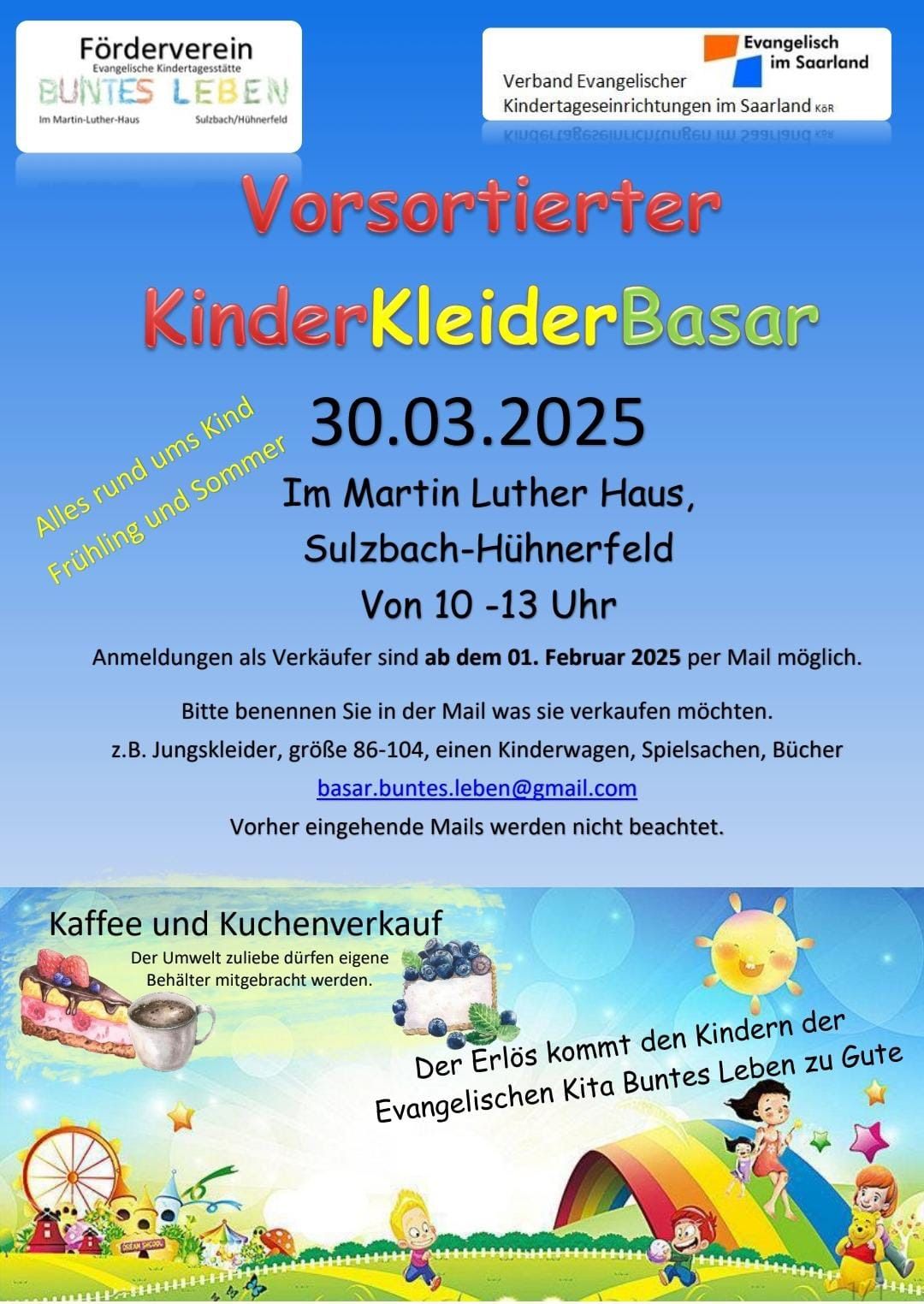 Vorsortierter Kinder Kleiderbasar