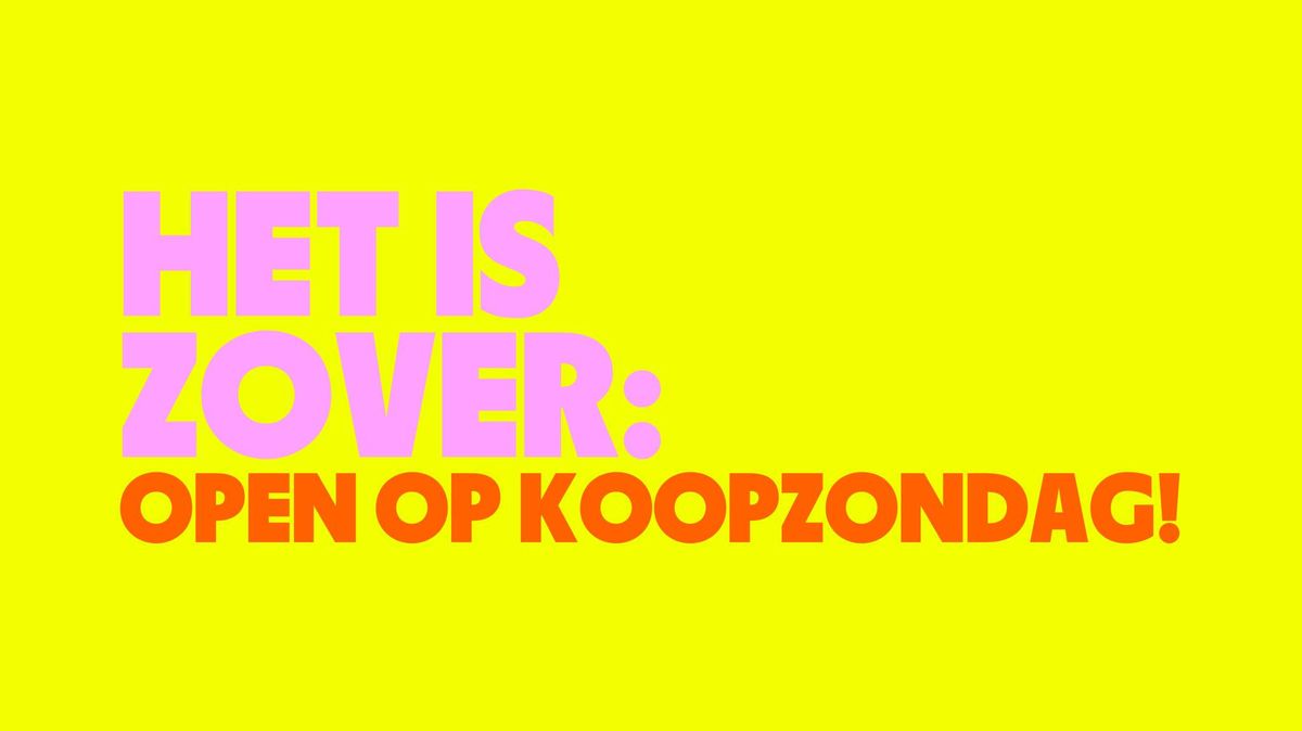 Kringwinkel open op koopzondag: 1 december!