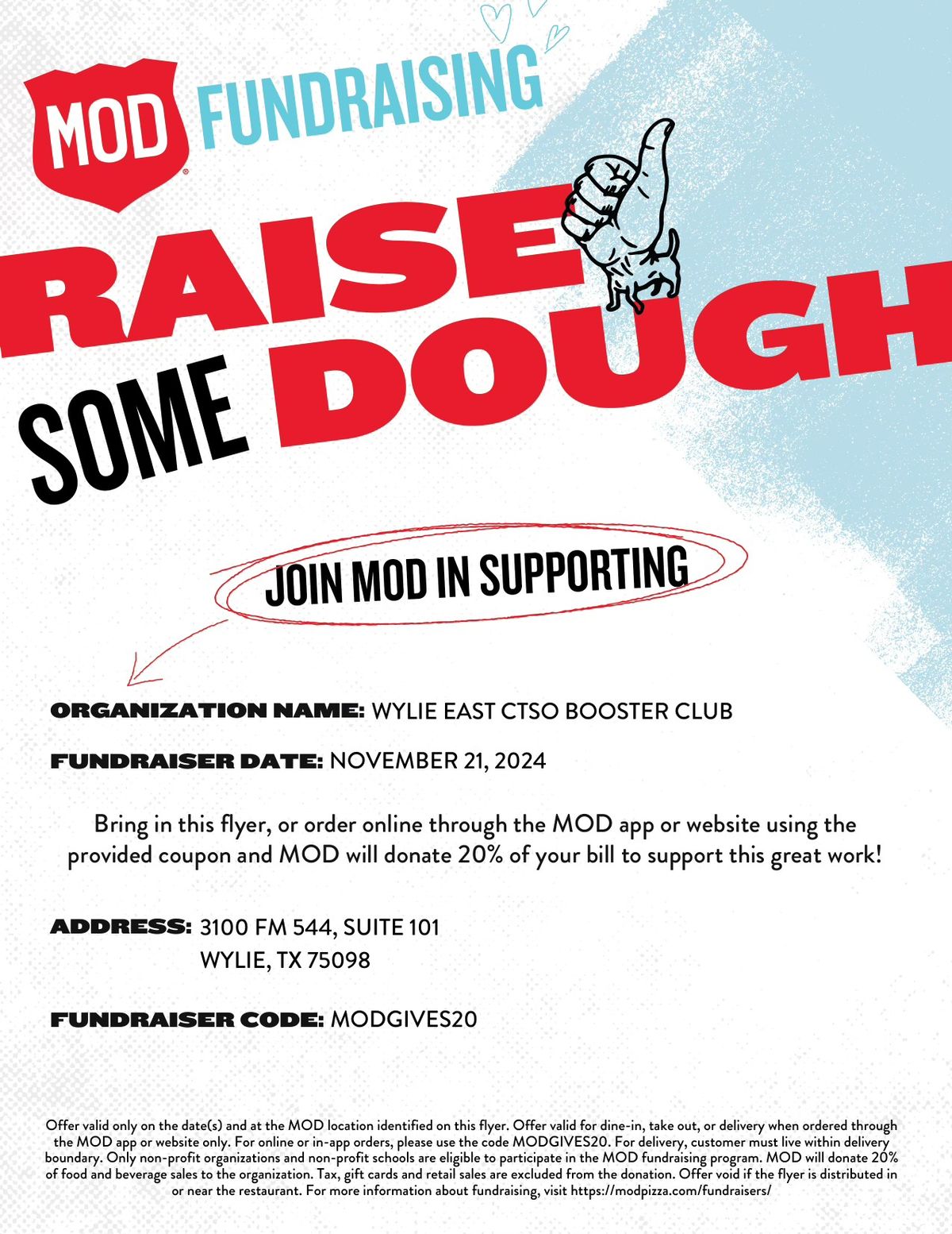 Mod Pizza Spirit Day