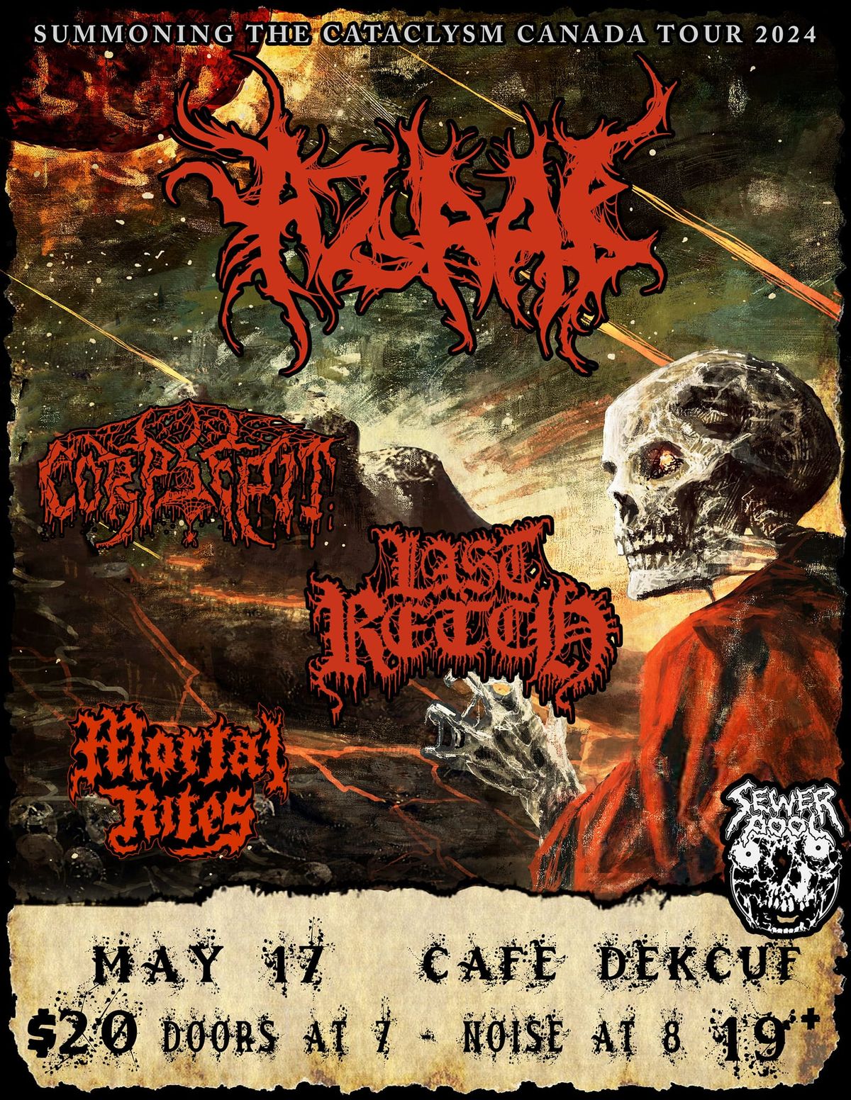 Azaab\/Last Retch\/Mortal Rites\/Corpsepit @ Cafe Dekcuf May 17