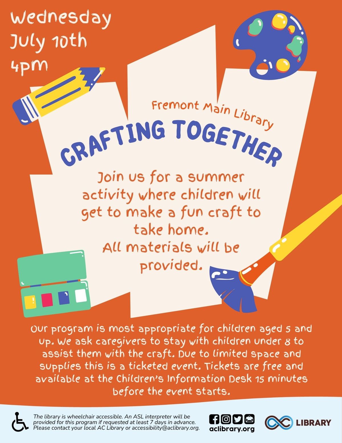 Crafting Together: Paper Bag Puppets (@Fremont Main Library)