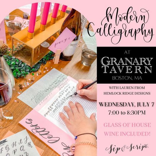 Learn Modern Calligraphy at Granary Tavern