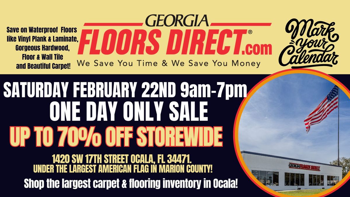 CARPET & FLOORING CLEARANCE SATURDAY FEB 22ND