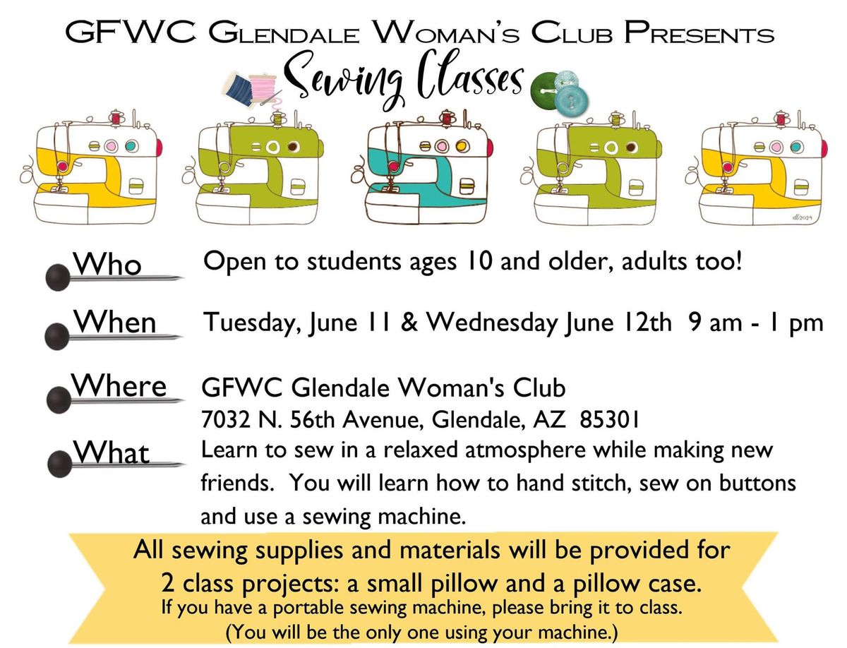 SUMMER SEWING CLASSES
