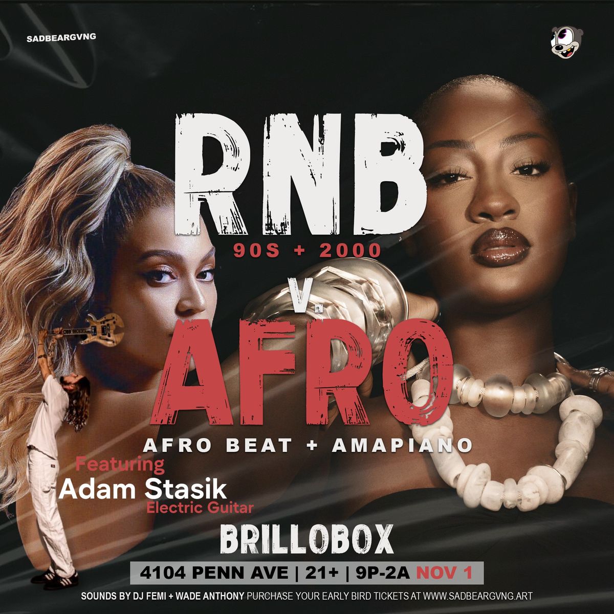 RnB vs Afro: Upbeat First Friday @ Brillobox! 