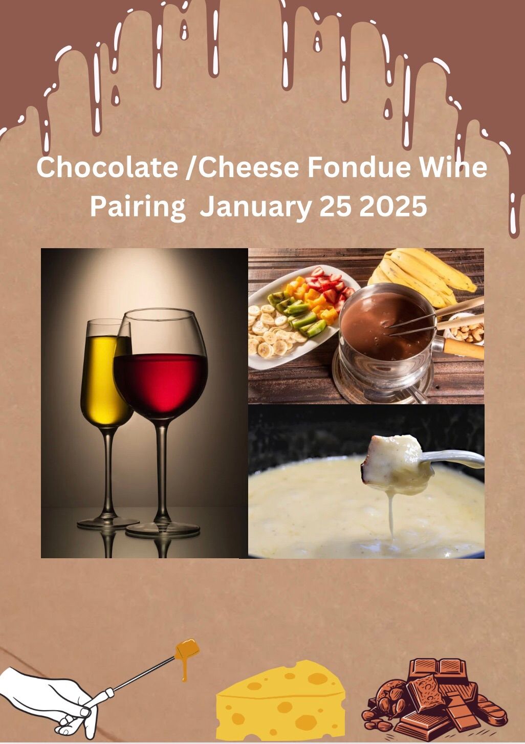 Chocolate\/ Cheese Fondue Wine Pairing 