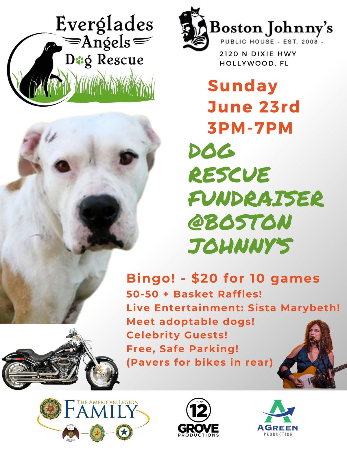 Fundraiser - Everglades Angels Dog Rescue - Sunday June 23 3-7PM @Boston Johnny's