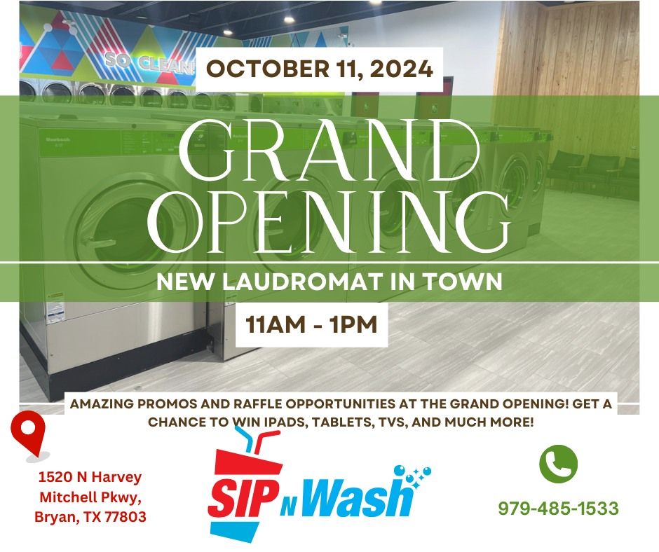 Grand Opening of SIP N Wash