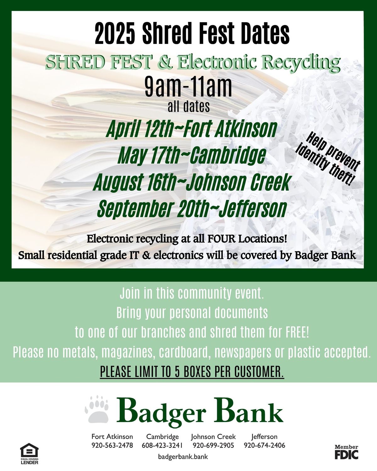 Shred Fest & Electronic Recycling