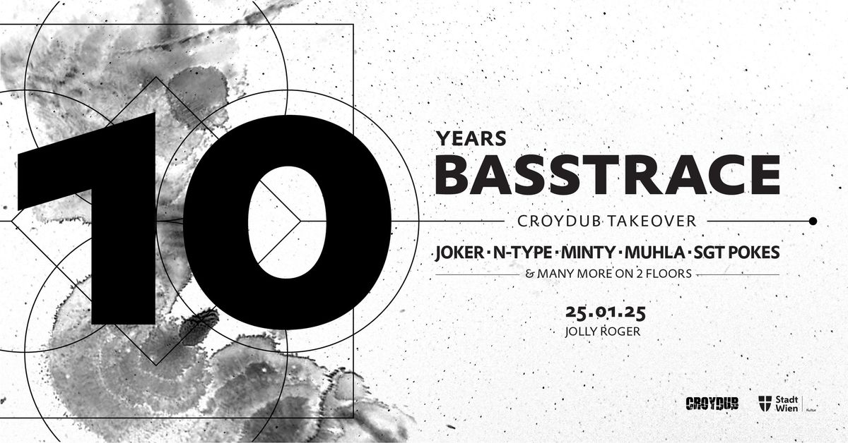 BASSTRACE 10 YEARS x CROYDUB with JOKER \u00b7 N-TYPE \u00b7 MINTY \u00b7 MUHLA \u00b7 SGT POKES \u00b7 and many more