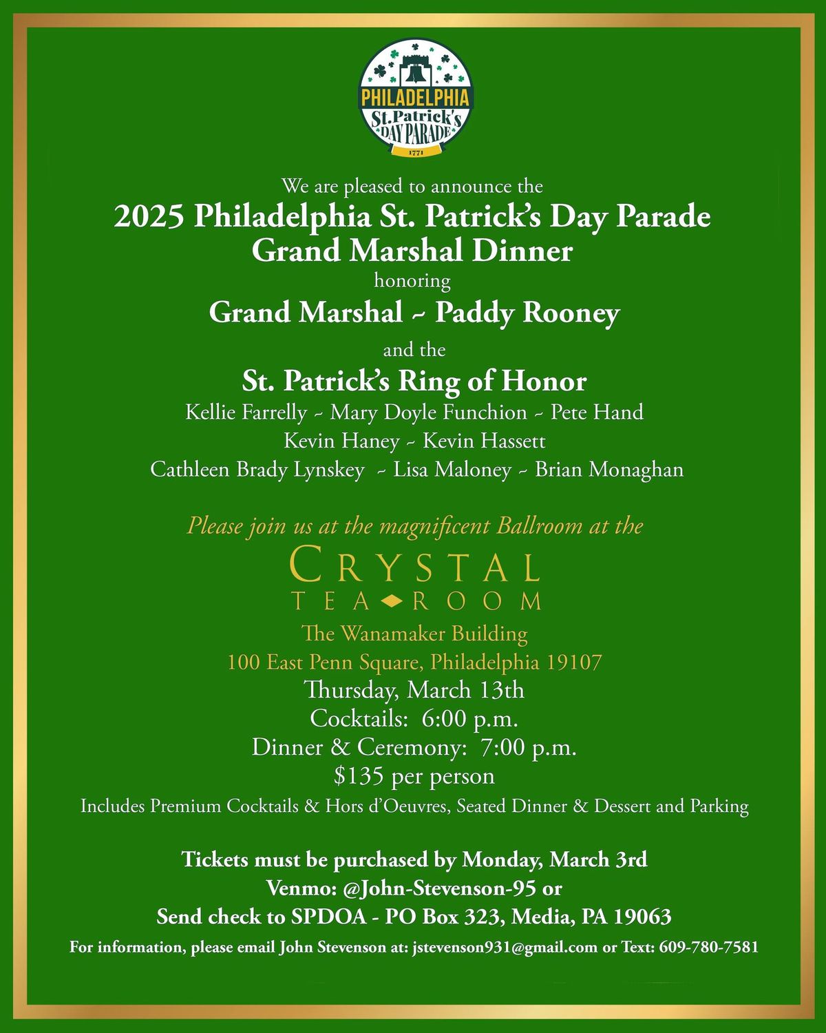 2025 Grand Marshal Dinner