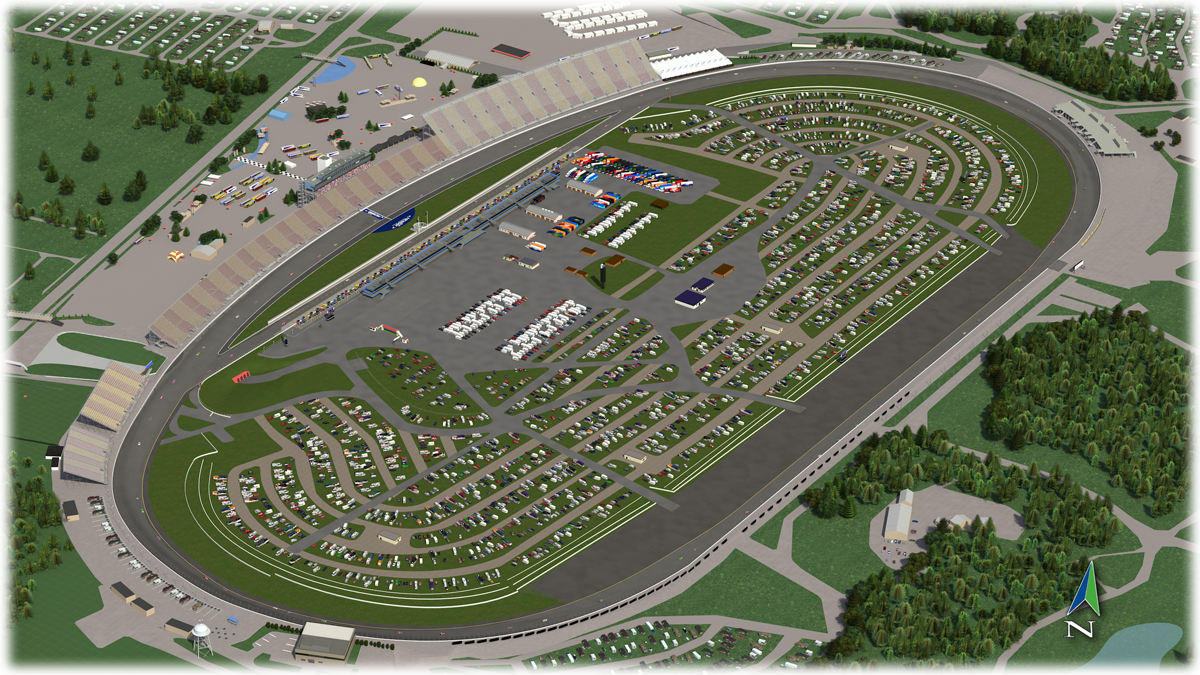 Parking NASCAR Cup Series at Michigan International Speedway
