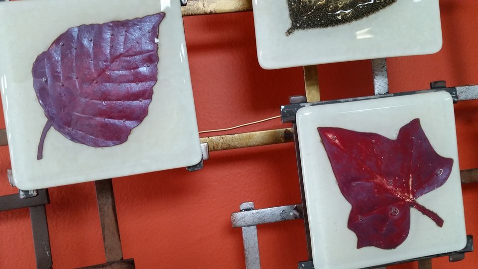 Make Fused Glass with Copper Leaves