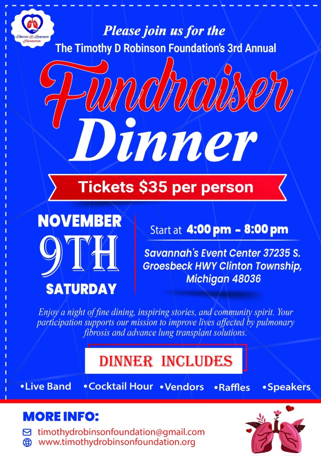 3rd Annual Fundraiser Dinner