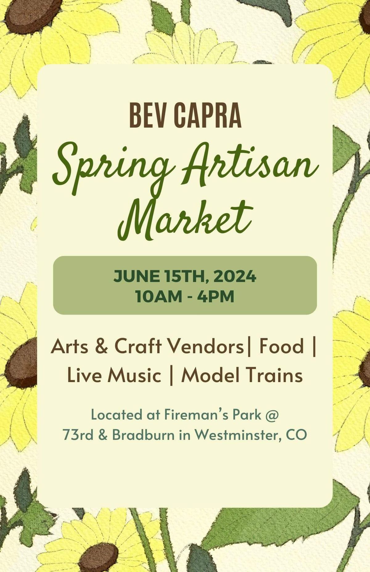 Bev Capra Spring Artisan Market