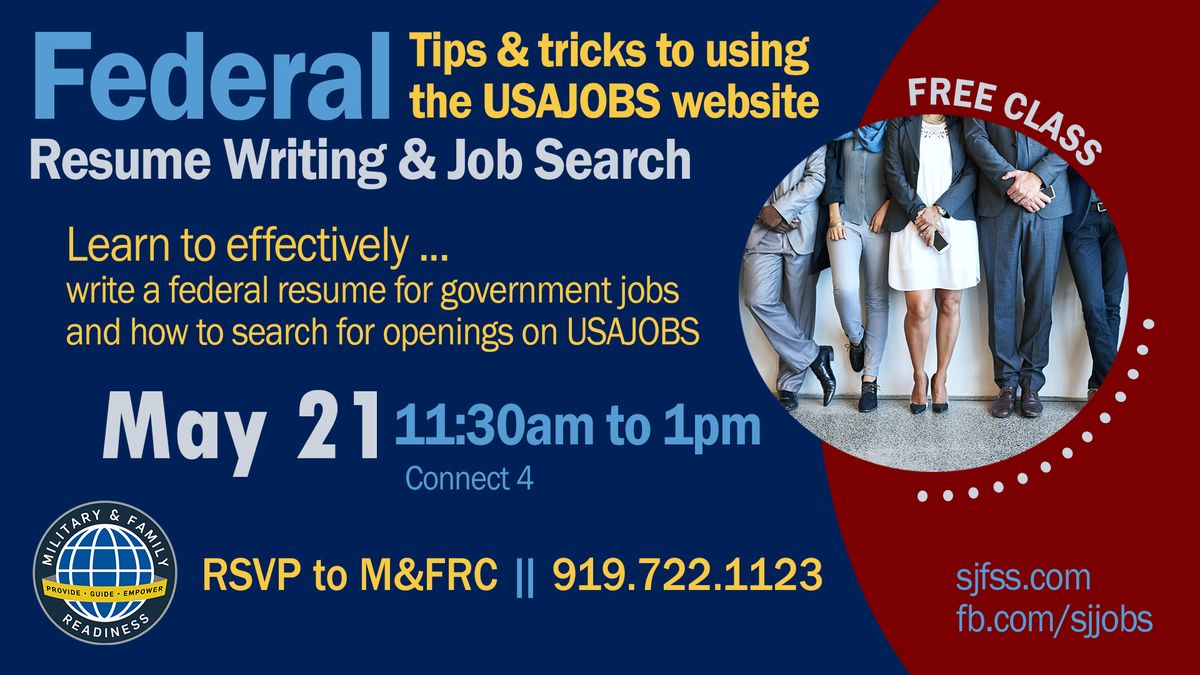 Federal Resume Writing Workshop (Base Access Only)