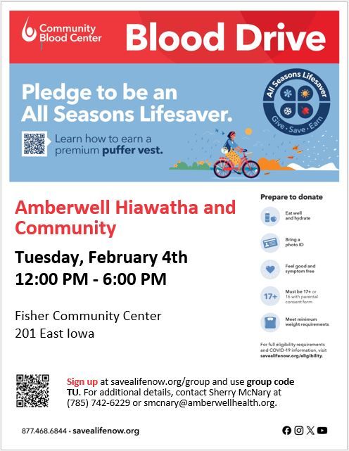 Amberwell Hiawatha & Community Blood Drive