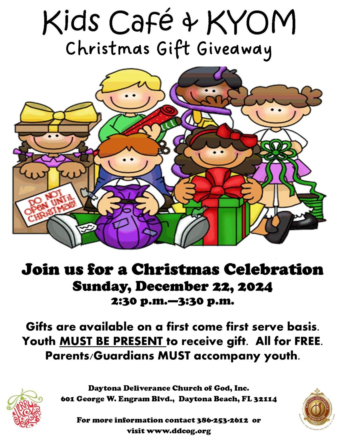 Kids Cafe' & KYOM Annual Christmas Giveaway