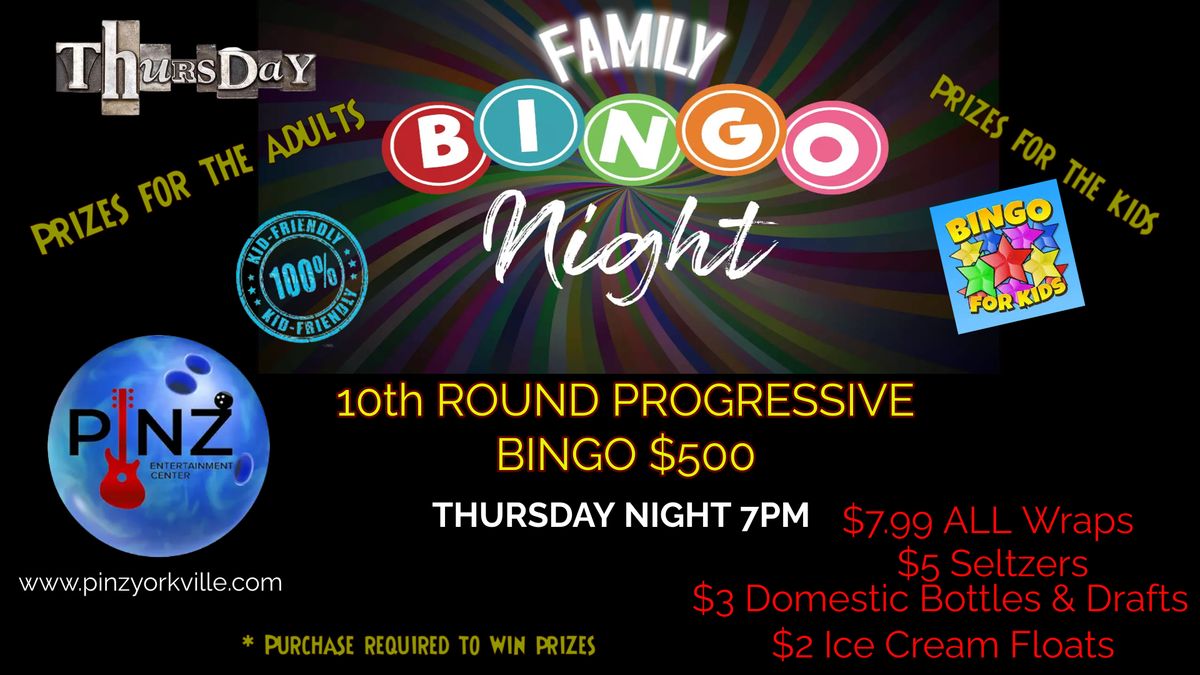 Family Bingo Night at Pinz